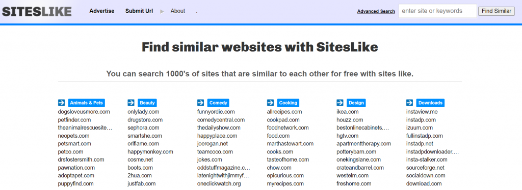 siteslike website